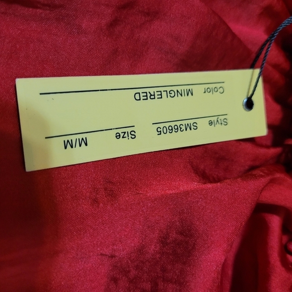 MELISSA PAIGE Lagenlook Boho Red Top Tunic Size M Flowy Bell Sleeve New - Picture 5 of 5